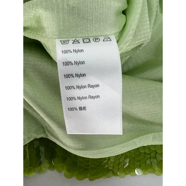 Kim Shui Lime Green Sequin‎ Embellished Mini Dress Size XS NWT - Image 10