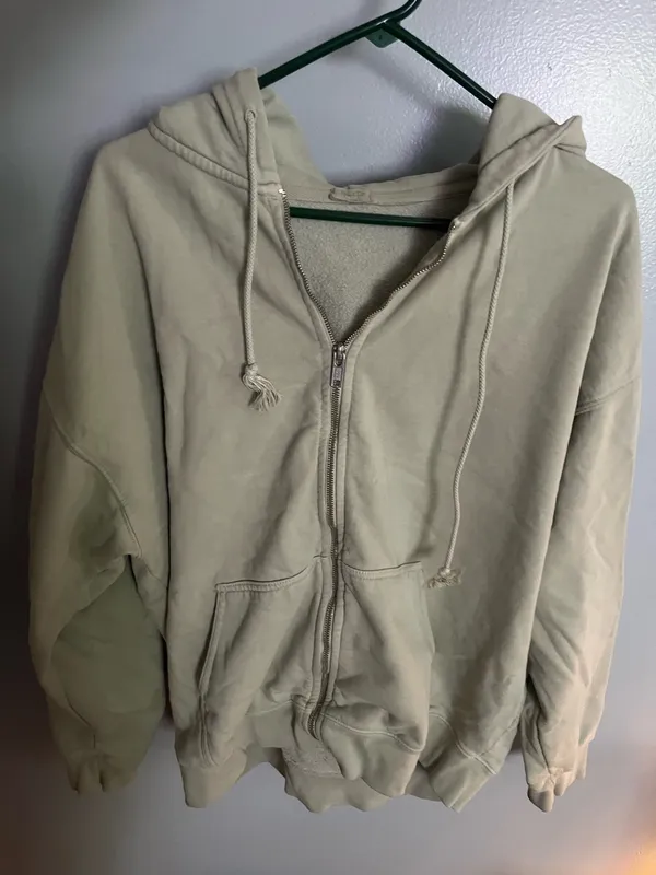 John Galt Brandy Melville Zip-Up Oversized Hoodie - Image 2