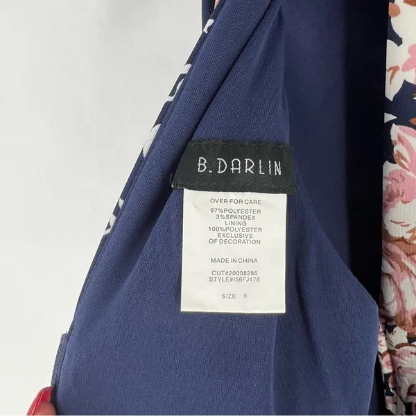 B. Darlin Womens Floral Printed Mini Halter Pleated Fit & Flare‎ Dress - Image 12