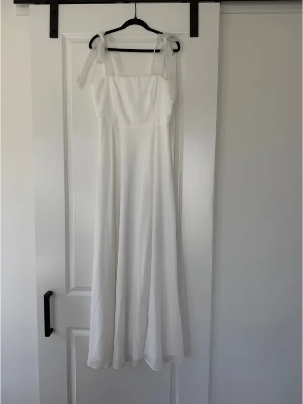 Radiant Romance Lulus White Tie-Strap Maxi Dress - Image 3