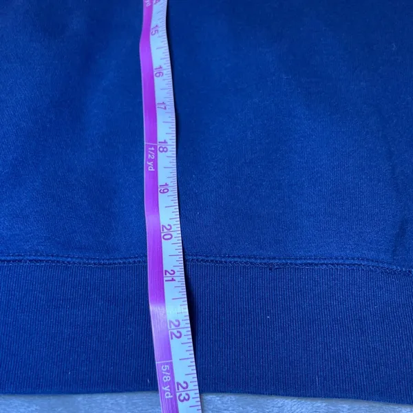 Aeropostale Womens Size Medium Zipped Hoodie Jacket Navy Blue Graphic Sweatshirt - Image 10