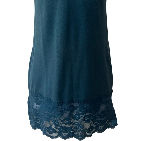 Y2K Wet Seal Lace Trim Tank Camisole Turquoise Feminine Dainty Summer Festival M - Image 4