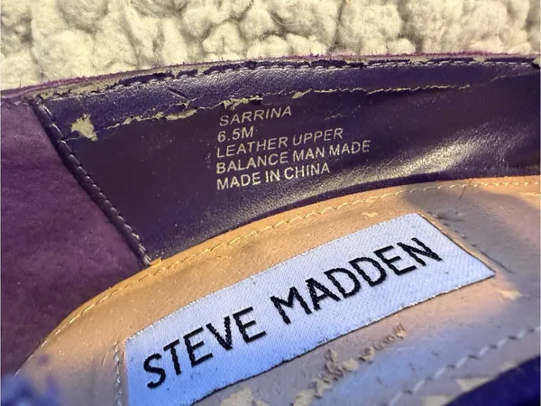 Steve Madden Sarrina Purple Suede Platform Pumps Chunky Block Heel Size 6.5. - Image 6