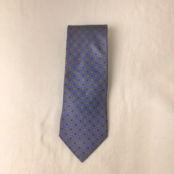 Beaufort Rack Men's Tie Blue Multicolor Silk Italy Geometric Print - Image 2