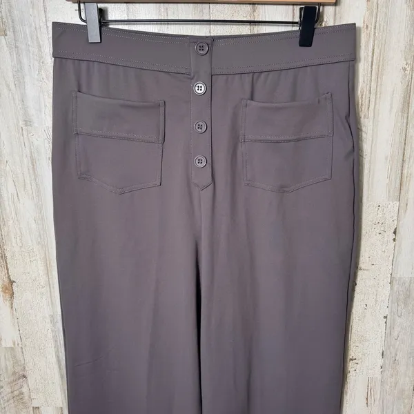 Halara‎ High Waisted Button Pocket Straight Leg Casual Pants Womens Large NEW - Image 3