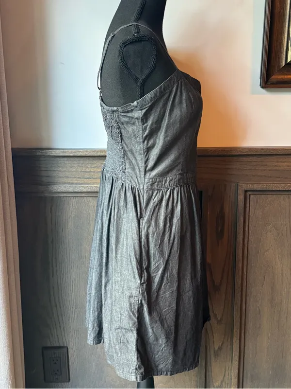 Vans Charcoal Gray Zip-Front Mini Sundress xl - Image 6