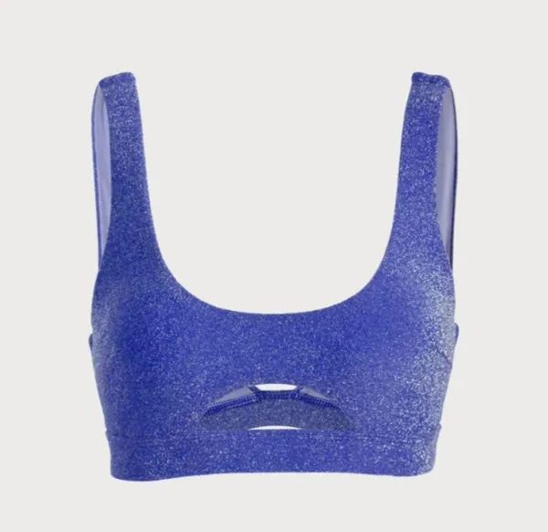 BERLOOK Navy Lurex Cut Out Bikini Top AND Solid Lurex Bikini Bottom 22 - Image 7