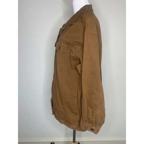Brown Vintage Barn Coat Sz Large Hunters Run 100% Cotton - Image 2