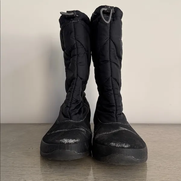 Lands' End Black Quilted Winter Boots Size 8.5B - Image 3