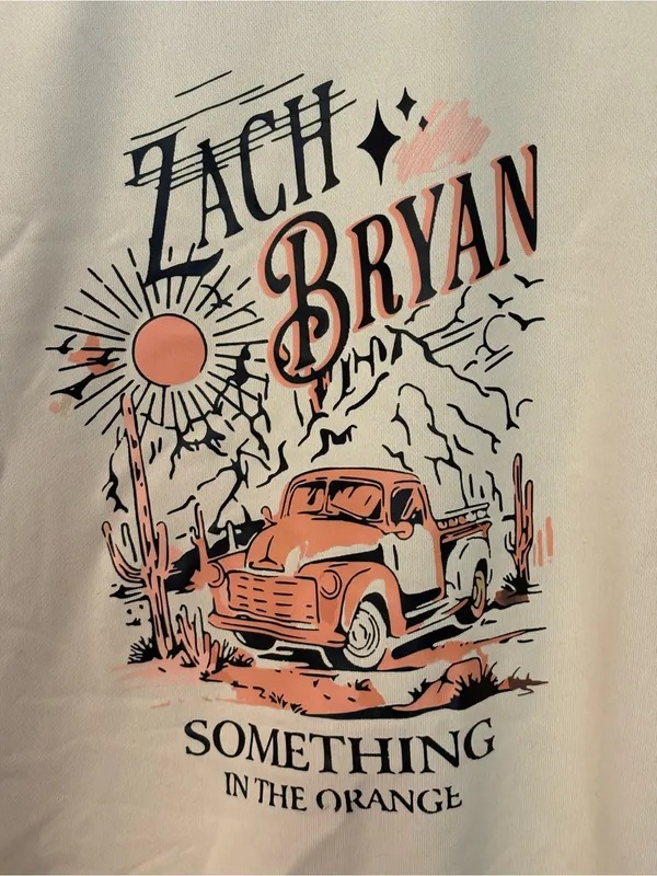 Zach Bryan Graphic Sweatshirt - "Something in the Orange" - Image 2