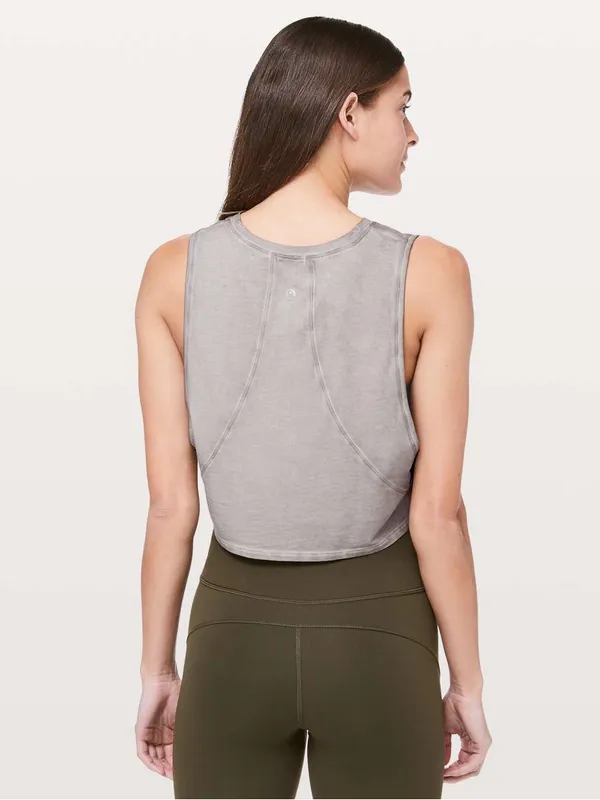Lululemon Muscle Love Crop Tank *Fade Washed French Clay Size 10 - Image 3