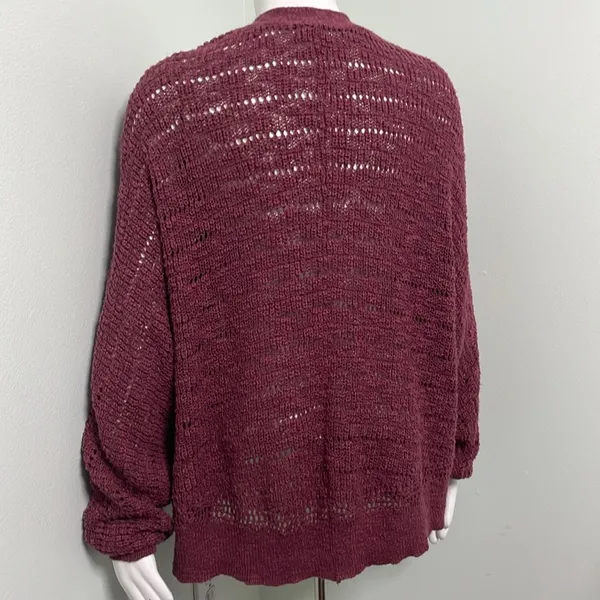 American Eagle Outfitters Blush Pink Knit Slouchy Grannycore Cardigan Medium - Image 6