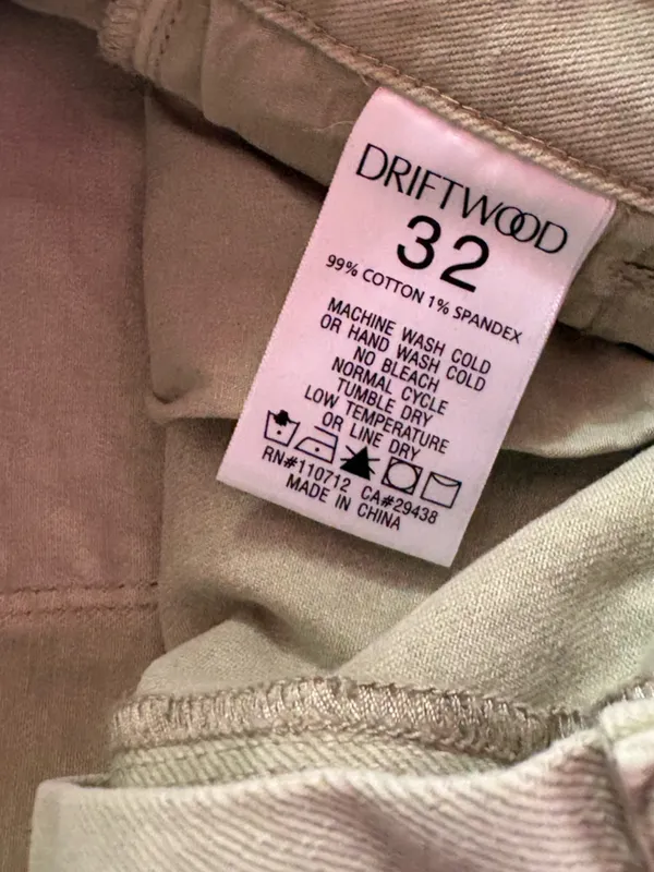 Driftwood Spencer Sage Green Barrel Leg Pants Belted Size 32 High Rise - Image 4