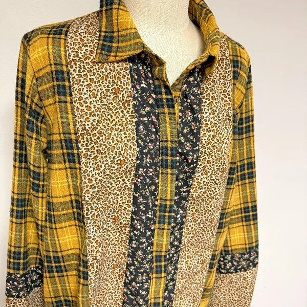 Gimmicks Plaid Pieced Shirt - Image 4