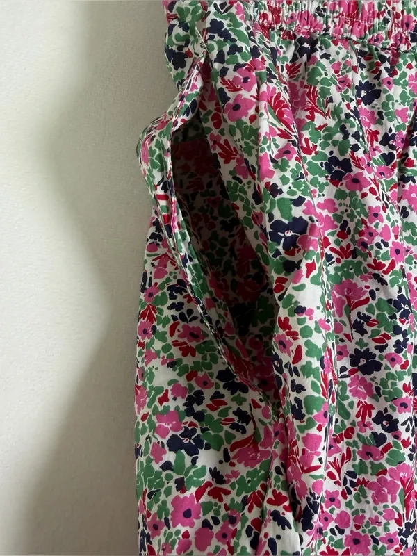 Anthropologie Women’s Floral Cotton Pull On Shorts Pink Green Liberty Style Sz M - Image 7