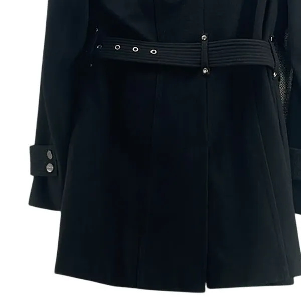 Kenneth Cole Womans Wool Trench Coat Size 10 Grunge Zip Accent‎ Modern Warm Cozy - Image 6
