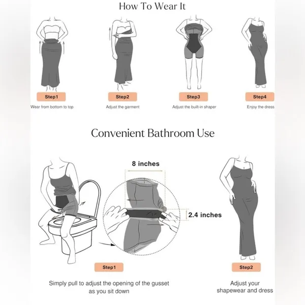 Popilush Black Ribbed Sleeveless Bodycon Maxi Dress Shapewear SMALL Crew Neck - Image 8