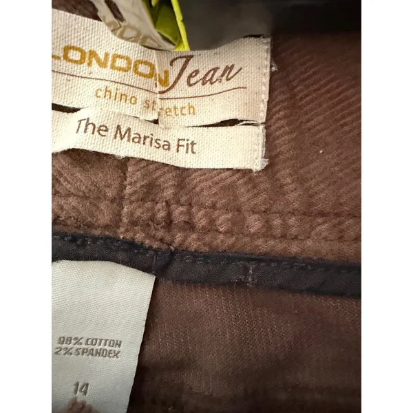 Y2K Victoria's Secret London Jean Corduroy Pants 14 Marisa Fit Brown Bootcut - Image 7