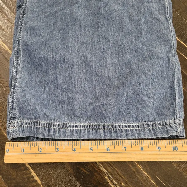 WallFlower Women's Light Wash Denim Wide-Leg Overalls Medium - Image 6