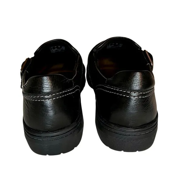 Clarks Women's Carleigh Jazz Slip Ons Heritage Casual Black Leather Size 7.5 - Image 4