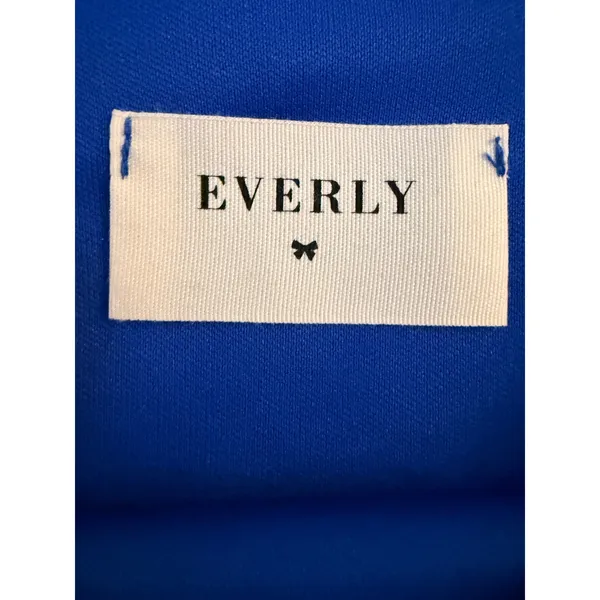 Everly Blue Orange Citrus Print Halter Dress Womens Small Vacation Resort Beach - Image 3
