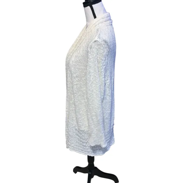 Fever Open-Front Cream Knit Cardigan Sweater Long Sleeve Casual - Image 3