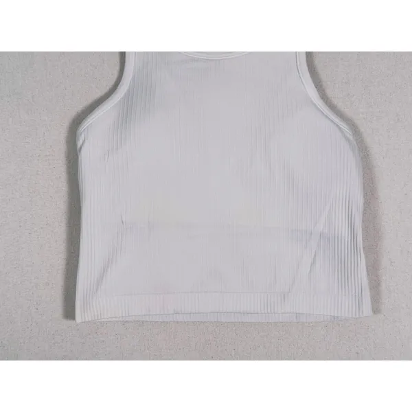 Lululemon Ebb To Street Racerback Crop Tank Size 6 White Ribbed Gym Yoga Pilates - Image 9