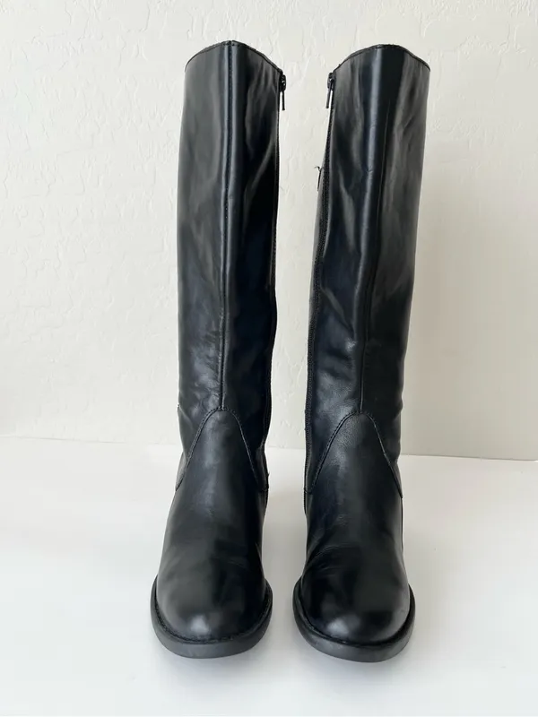 Born Gibb tall leather riding boots black 7 - Image 8