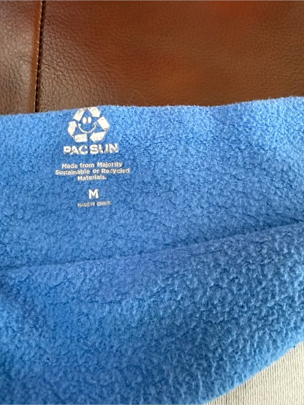 PacSun Off the Shoulder Be Authentic to Yourself Blue Crewneck Sweatshirt - Image 4