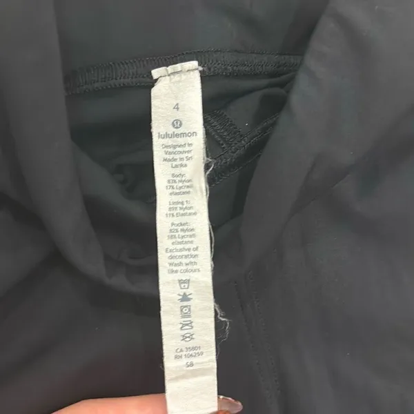 Lululemon black biker shorts size 4 probably only worn once‎ or twice - Image 2
