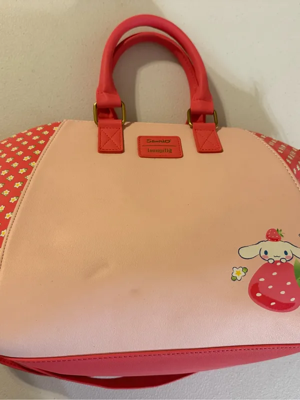 Loungefly Sanrio Hello Kitty & Friends Cinnamoroll Strawberries Satchel Bag - Image 4