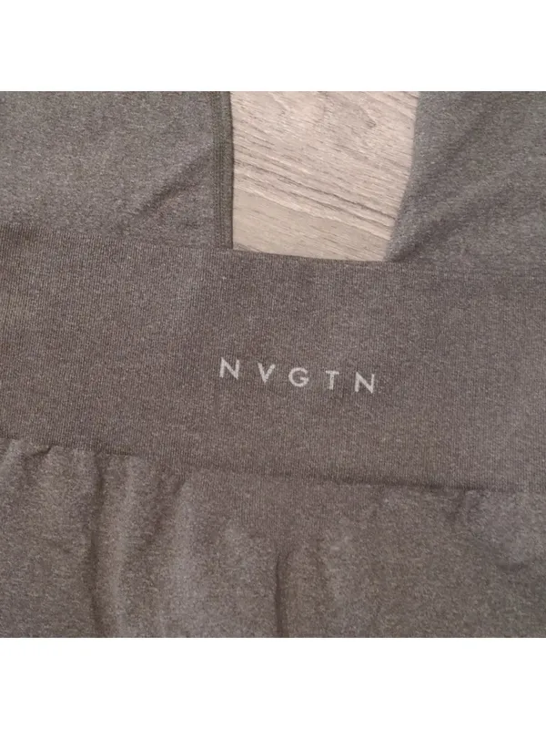 NVGTN gray cropped leggings size Large - Image 4
