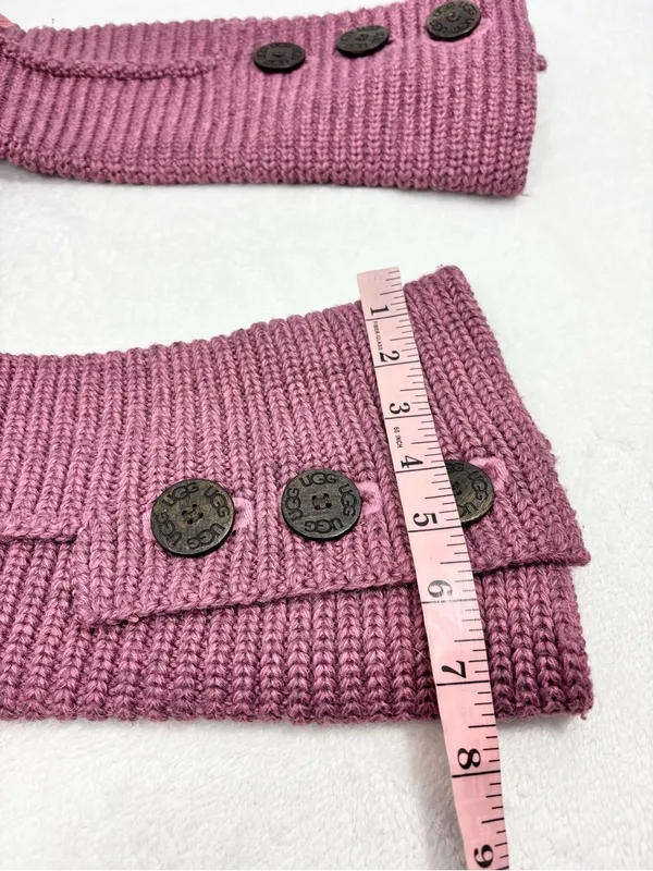 UGG Tall Cardy Knit Button Boots in Mauve Pink size 8 - Image 10