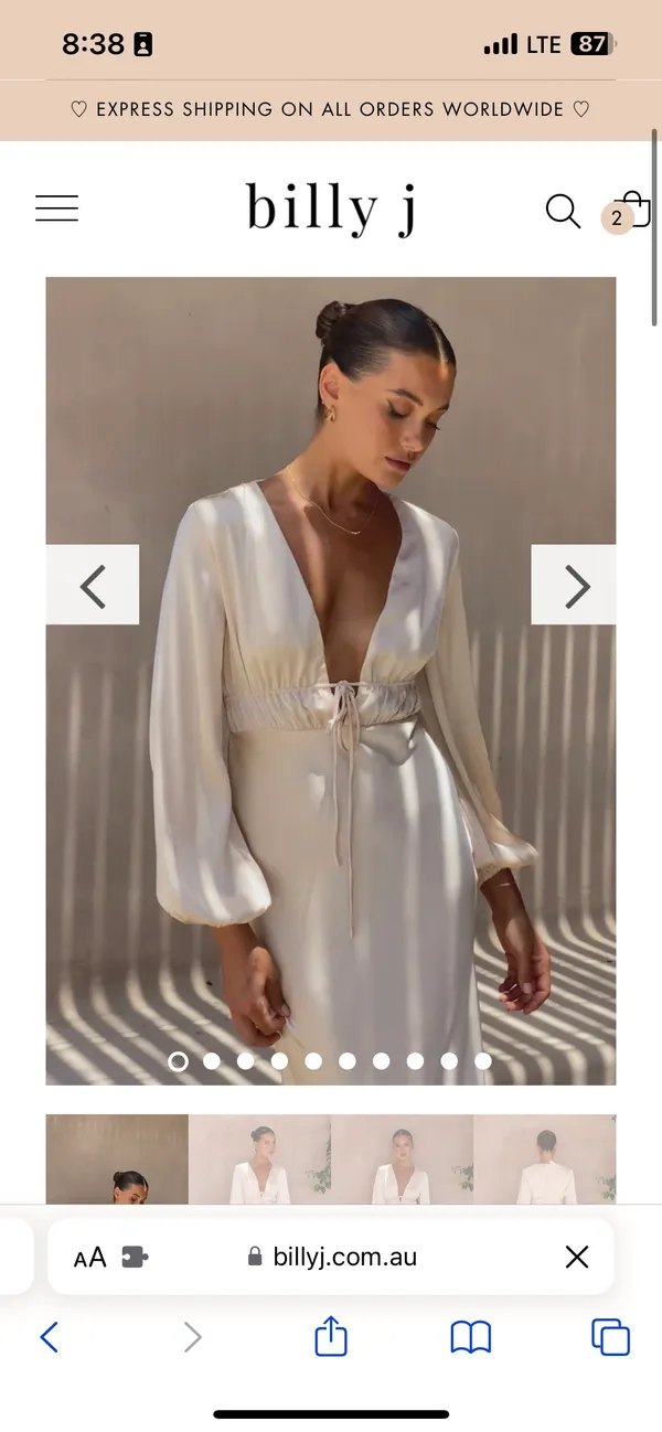 Champagne Bridesmaid Dress - Image 2