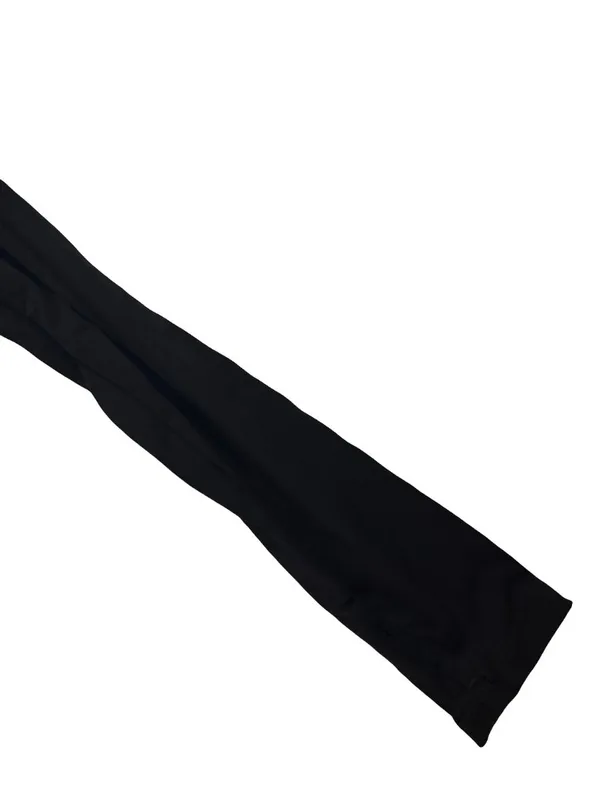 MW Luv (Made With Luv) Black Long Sleeve Wrap Crop Tie Waist V Medium Women's - Image 4