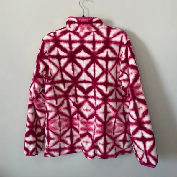 Patagonia Shibori Pink Diamond Tie Dye Synchilla Sweater Size Medium Fleece - Image 8
