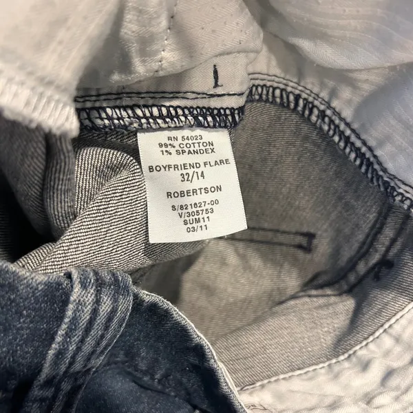 Gap 1969 Boyfriend Flare Robertson Trouser Jeans Dark Wash Blue Womens Sz 32/14‎ - Image 8