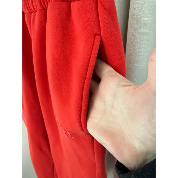 Comfrt Good Days Ahead Sweatpants Unisex Large Red Elastic Waist Slash Pocket - Image 4