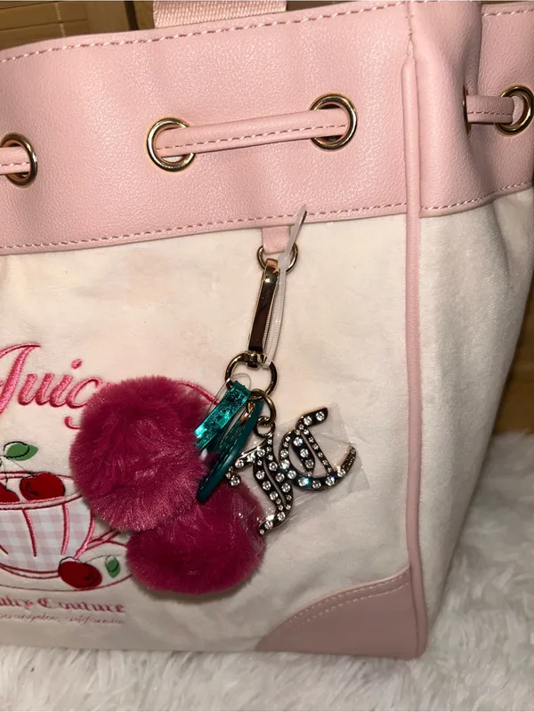 Juicy Couture Sweet Tea Party Daydreamer tote bag soft white velour handbag Y2K - Image 3