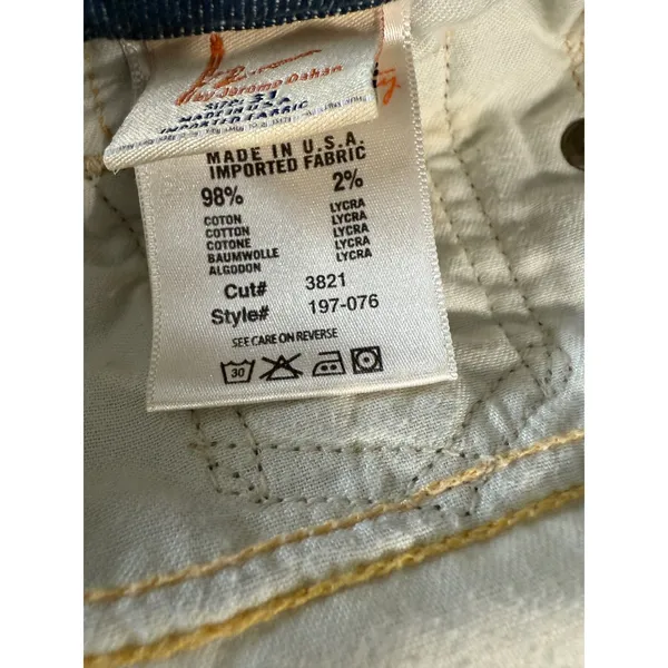 Vintage Citizens of Humanity Faye Wide Leg Jeans Chain Link‎ Embroidery Size 31 - Image 8