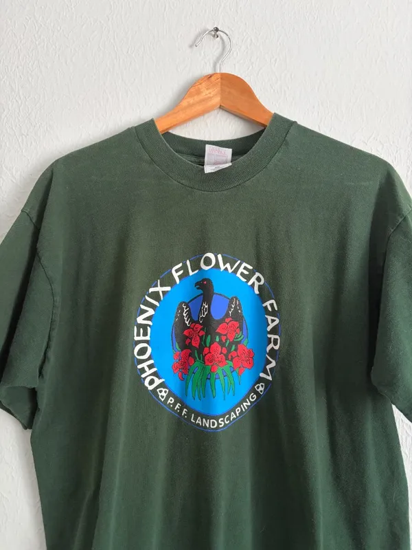 Phoenix Flower Farm Green Graphic Tee - Image 4