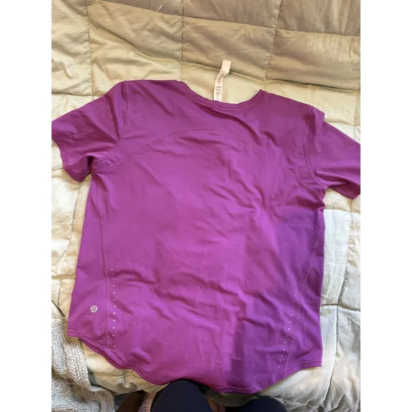 Lululemon High-Neck Running and Training T-Shirt Ripened Rasberry 6 Retail $58+ - Image 8