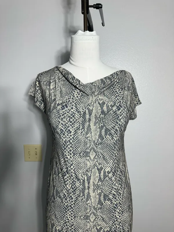 Vintage Women's Dress Reversible Size M Animal Print Lightweight Sleeveless - Image 6
