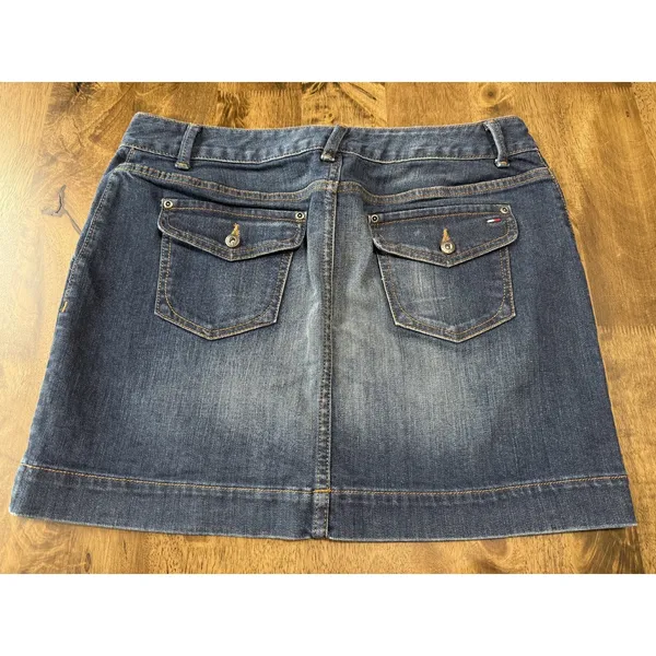 EUC Womens Tommy Hilfiger denim jean skirt‎ vintage stretch vintage size 10 - Image 2