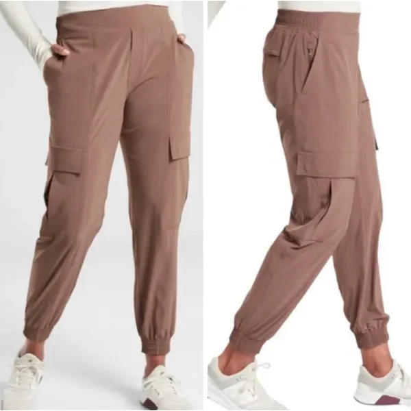 ATHLETA Chelsea Utility Joggers Mineral Brown Size 2 - Image 9