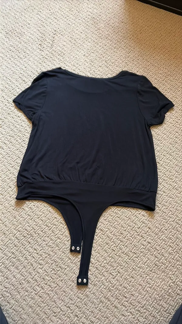 Pink Lily black tshirt bodysuit - Image 8