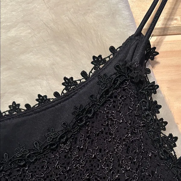 Alex Evenings Black Textured Maxi Dress Size 4 - Image 4