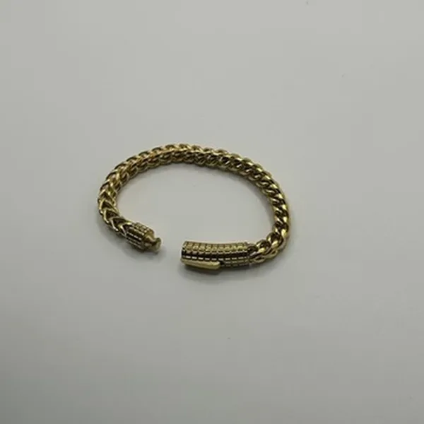 Womens Franco Bracelet 7 Inch Real Gold Dainty Box Link Plated Layering Stack - Image 2