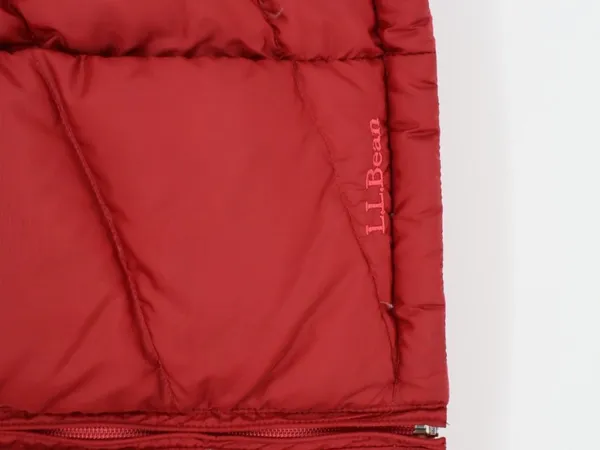 L.L.Bean Women’s Reversible Red Large Goose Down Puffer Vest Full Zip Outdoor - Image 9
