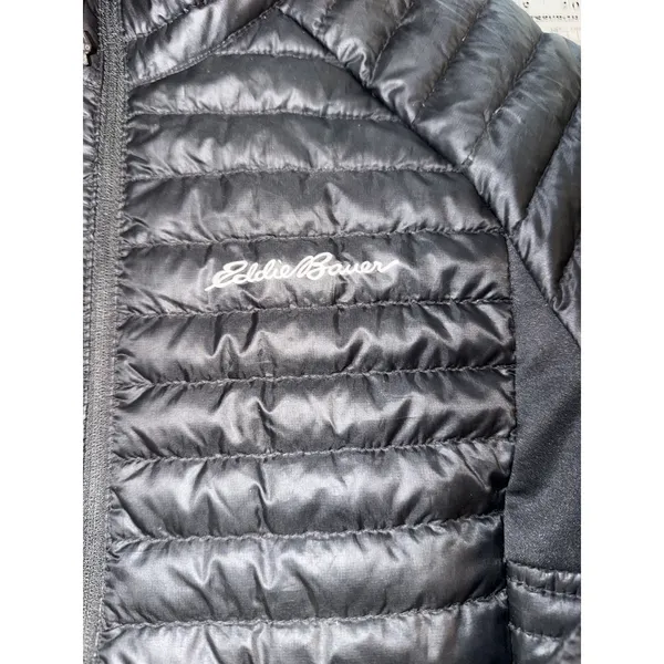 Eddie Bauer First Ascent EB800 Goose Down Black Puffer Jacket Women's Size L - Image 3